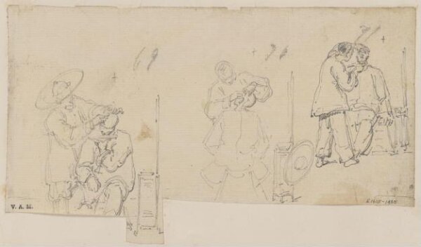 George Chinnery, A Chinese barber and customer