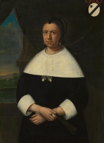 anonymous, Portrait of Maria de la Queillerie (1629-64), first Wife of Jan van Riebeeck, or his second Wife Maria Scipio (c. 1630-95)