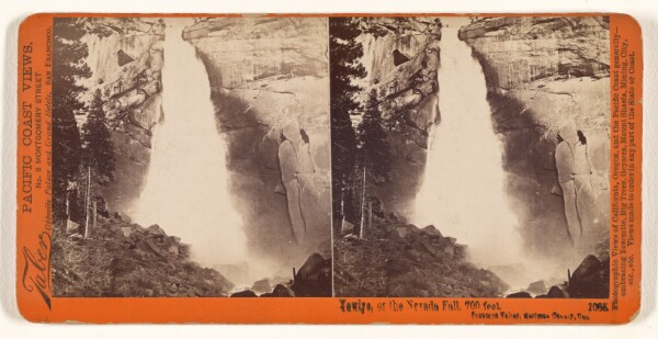 Carleton Watkins, Yowiye, or the Nevada Fall, 700 feet, Yosemite Valley, Mariposa County, Cal.