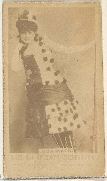 Allen & Ginter, Ada Mack, from the Actors and Actresses series (N45, Type 1) for Virginia Brights Cigarettes
