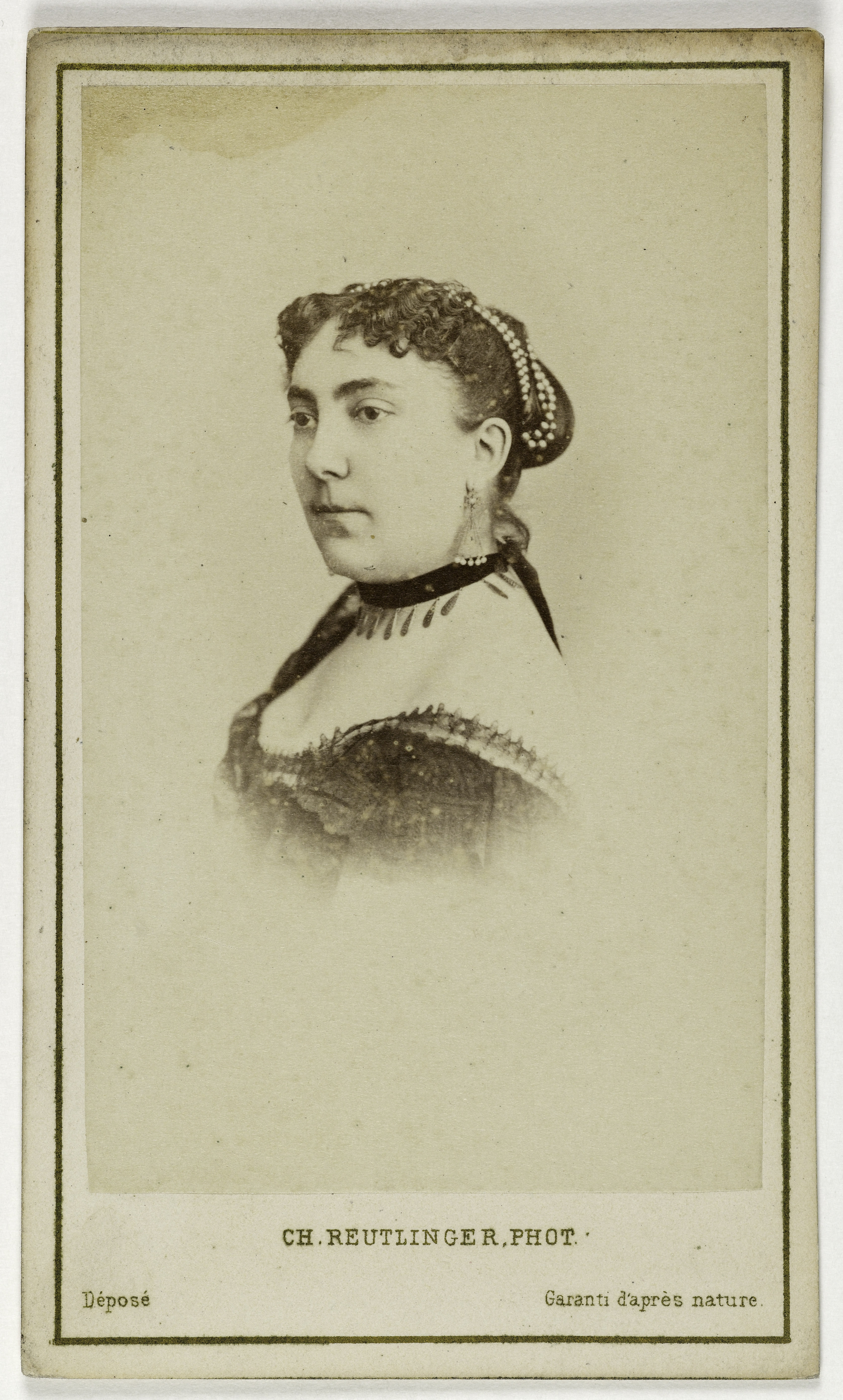 Charles Reutlinger, Portrait de Mademoiselle Gervais, (actrice)