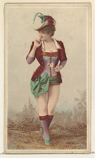 W. Duke, Sons & Co., Actress wearing wide green sash with large bow, from Stars of the Stage, Second Series (N130) issued by Duke Sons & Co. to promote Honest Long Cut Tobacco