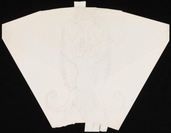 Unknown, Winged terminal figure supporting a vase of foliage
