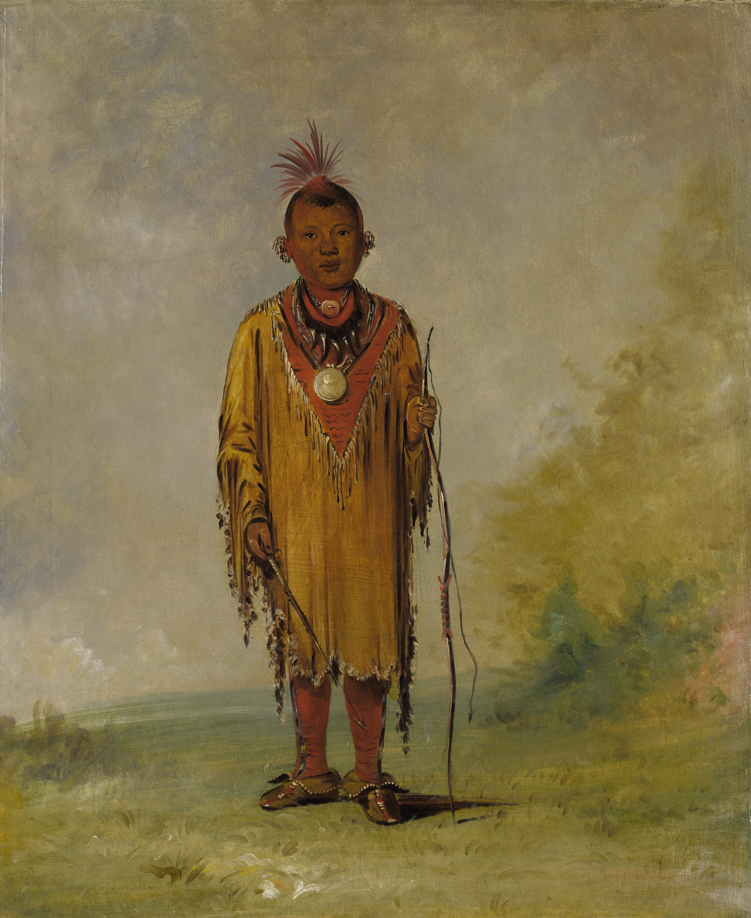 George Catlin, Me-sóu-wahk, Deer's Hair, Favorite Son of Kee-o-kúk