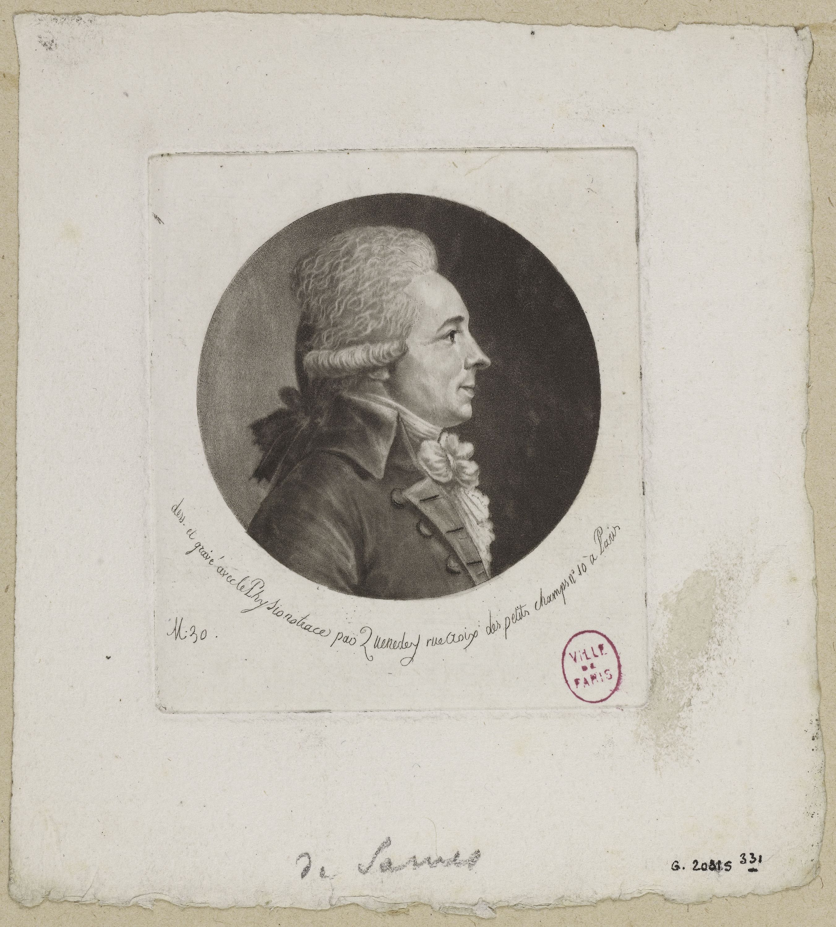 Edmé Quenedey, Portrait de Monsieur de Sarmes