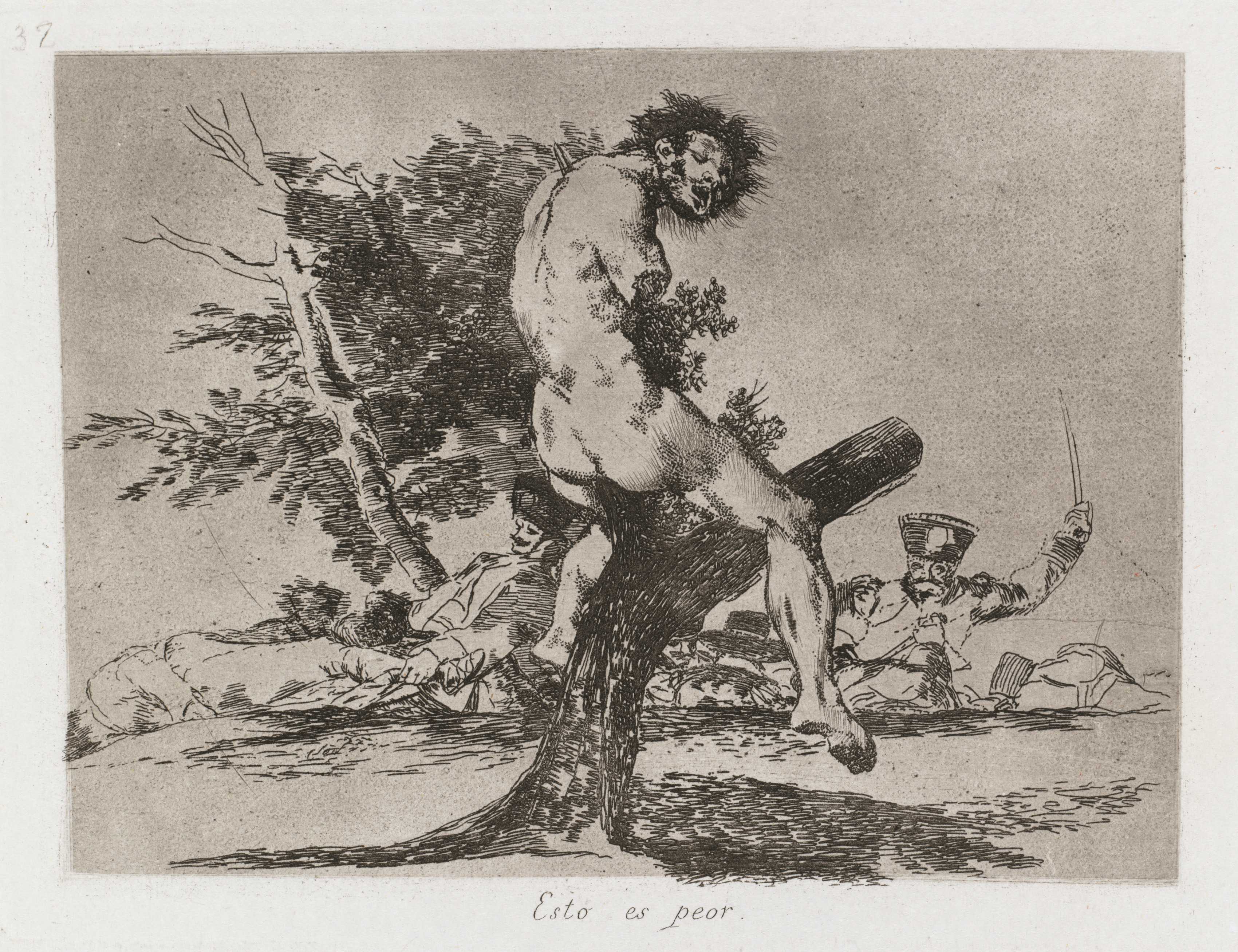Francisco de Goya, Disasters of War: Pl. 37, This is worse