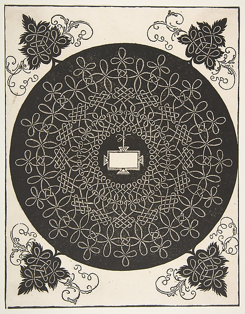 Albrecht Dürer, “The First Knot”. Interlaced Roundel with an Oblong Panel in its Center