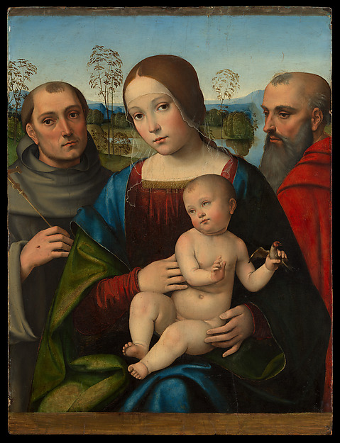 Francesco Francia, Madonna and Child with Saints Francis and Jerome