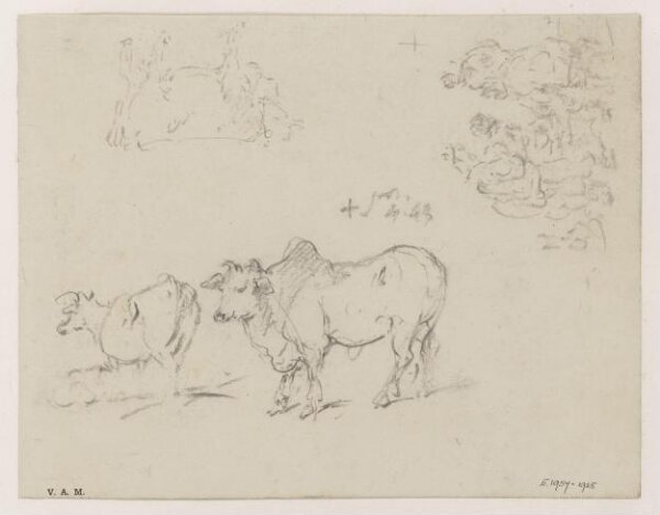 George Chinnery, Cattle, and a group of figures