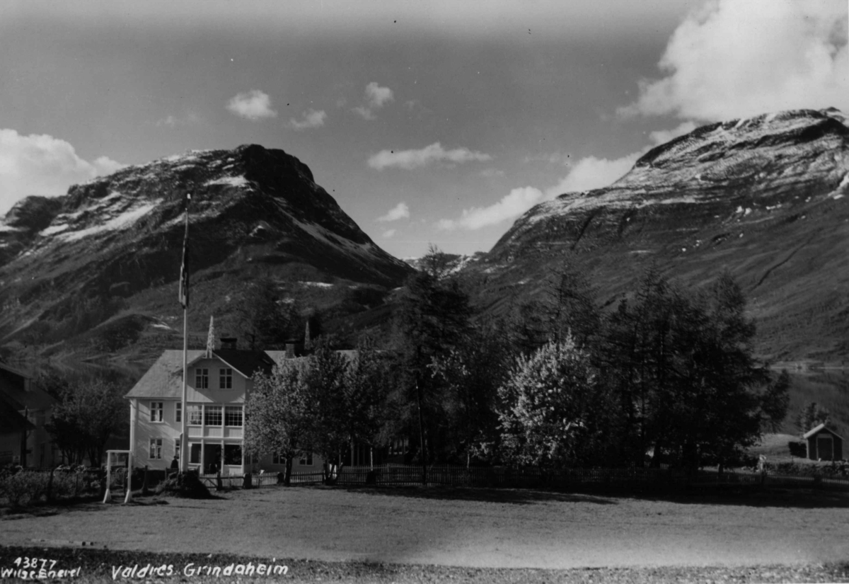 Anders Beer Wilse, Landskap, fjellet t.v. er Skutshorn (Skudshorn), Vang, Oppland, t.h. sees litt av Vennisfjell, med Sanddalen mellom.