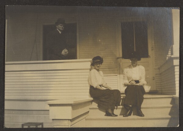 Louis Fleckenstein, [Figures on a Porch]