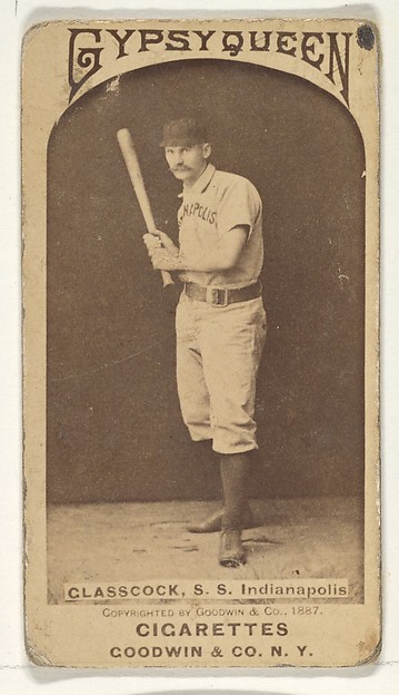 Goodwin & Company, Glasscock, Shortstop, Indianapolis, from the Old Judge series (N172) for Gypsy Queen and Old Judge Cigarettes