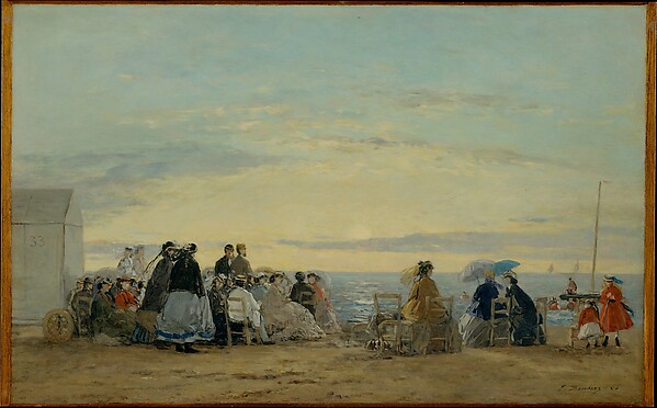 Eugène Boudin, On the Beach, Sunset