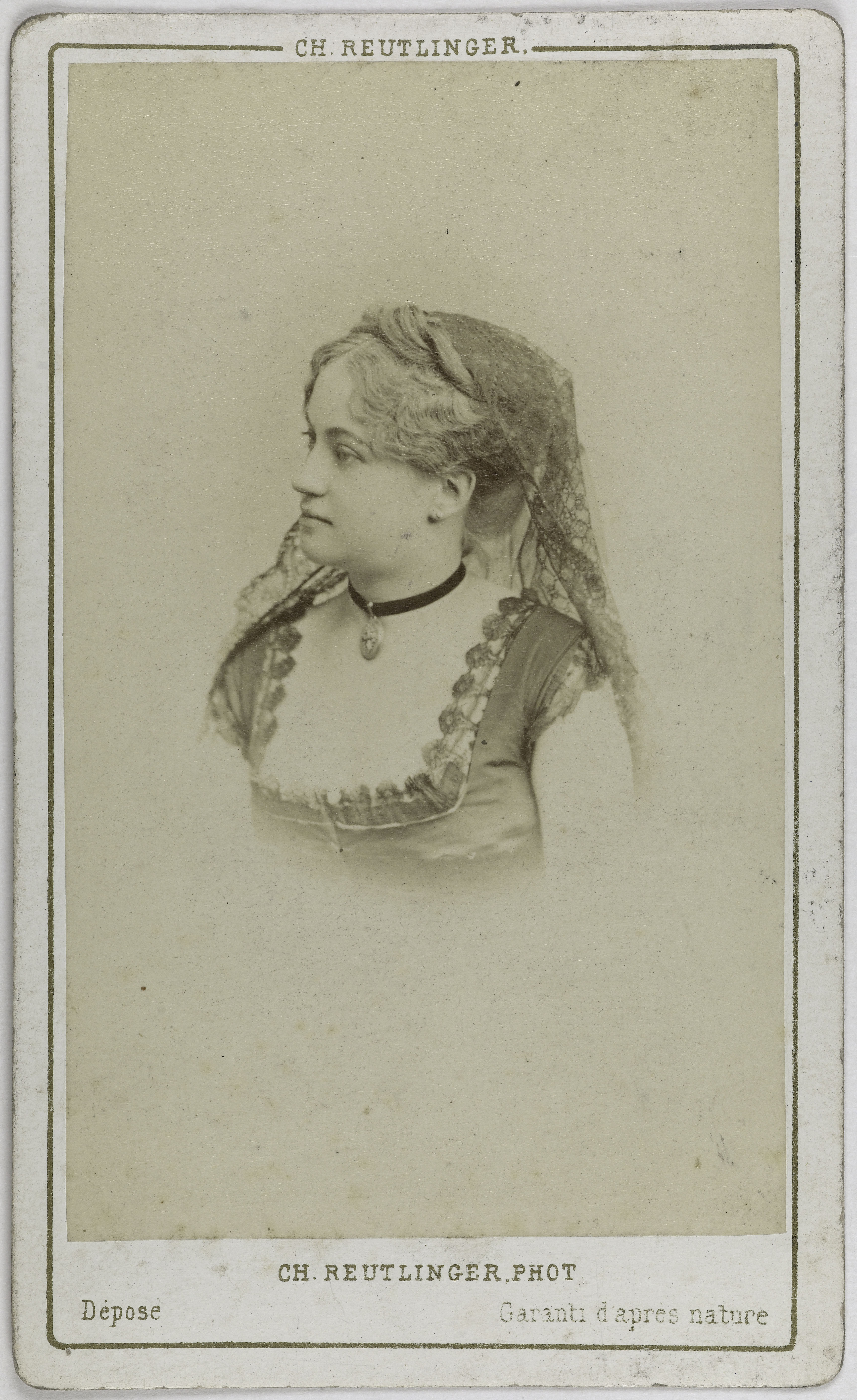 Charles Reutlinger, Portrait d'Adeline Blanche Pierson, (1842-1919), (actrice)