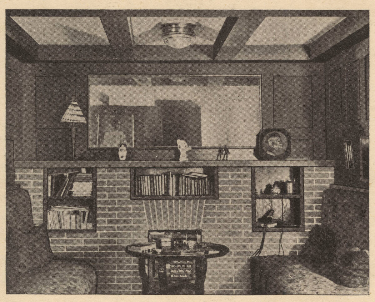 Anonym, Haus Dr. Gustav und Helene Scheu, Wien XIII., Larochegasse 3, Kaminnische