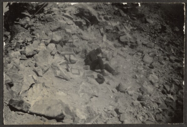 Louis Fleckenstein, [Man among Rocks]