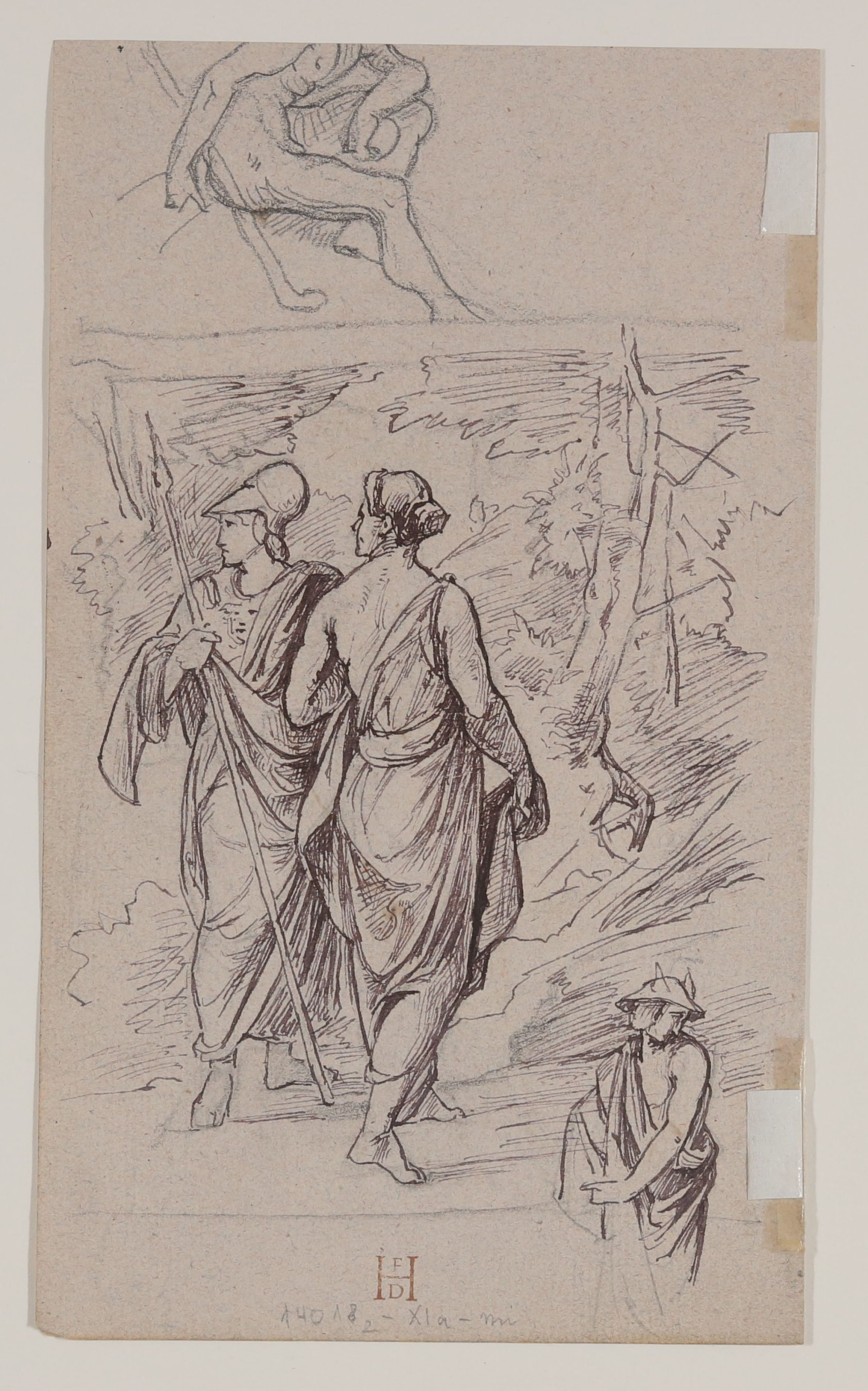 Friedrich Preller (der Ältere), Das Urteil des Paris [Entwurf zu einem Illustrationszyklus mit Szenen aus Homers "Ilias"]