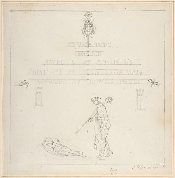 John Flaxman, Sketch for the Title-Page of an Edition of Aeschylus