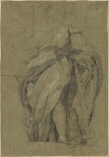 Anton Raphael Mengs, Asclepius (recto); Study of a Male Youth Bearing Some Leaves (verso)