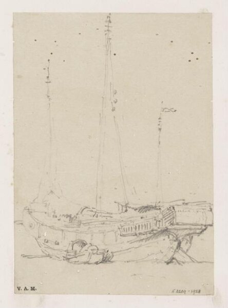 George Chinnery, A junk with a small boat alongside