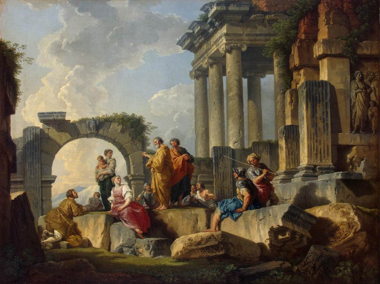 Giovanni Paolo Panini, Sermon of St Paul amidst the Ruins