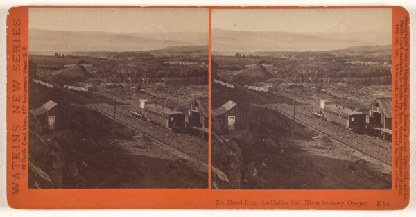 Carleton Watkins, Mount Hood from the Dalles. Columbia River Scenery, Oregon.