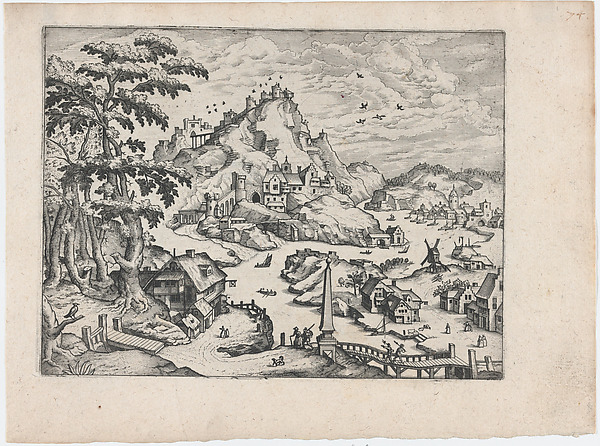Lucas Gassel, River Valley with Obelisk