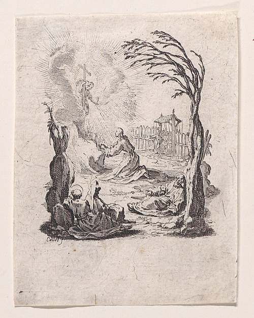 Jacques Callot, Jésus au Jardin des Oliviers (Jesus in the Garden of Olives), from "La Petite Passion" (The Little Passion)