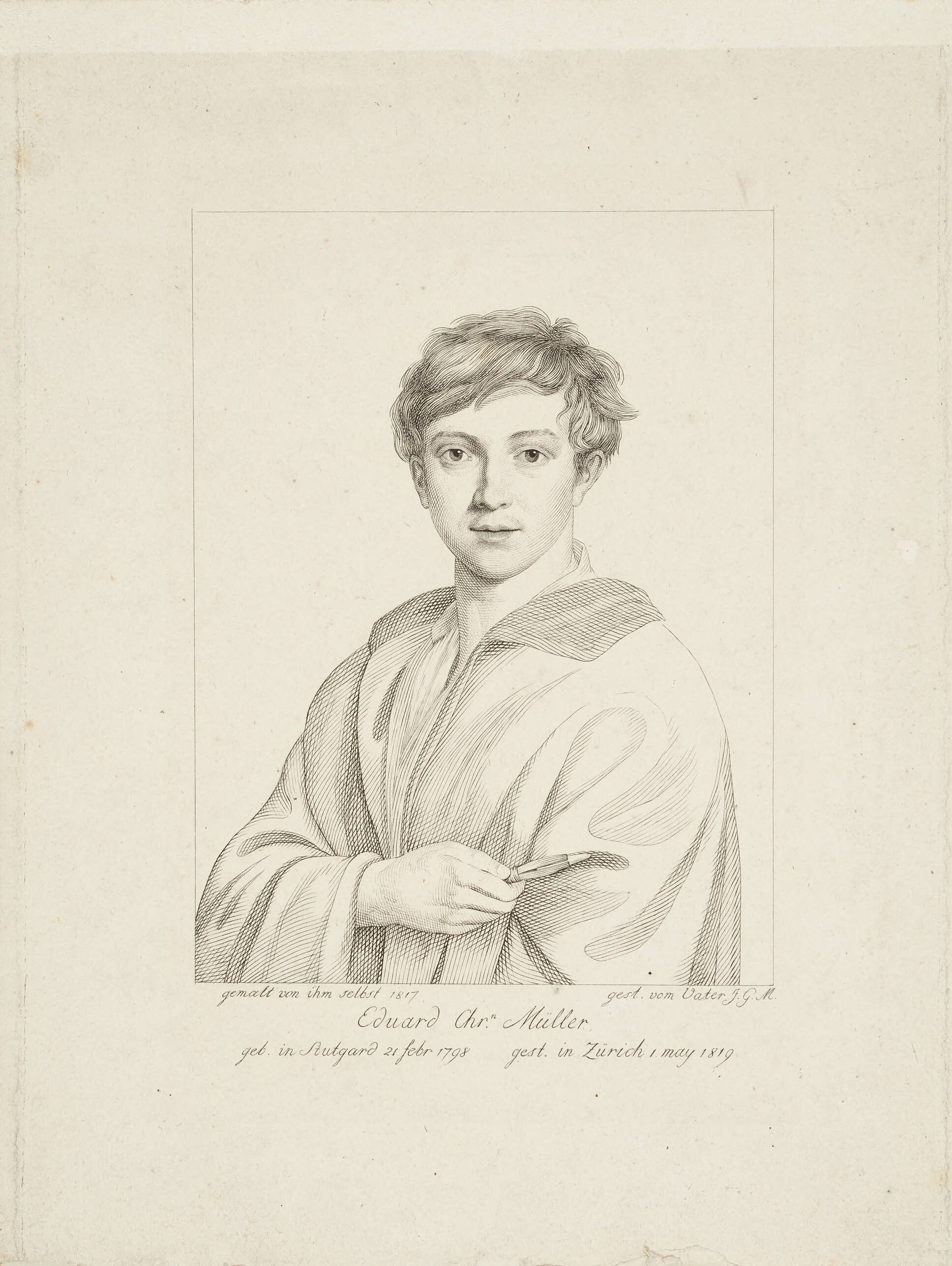 Johann Gotthard von Müller, Selbstbildnis Eduard Christian Müller