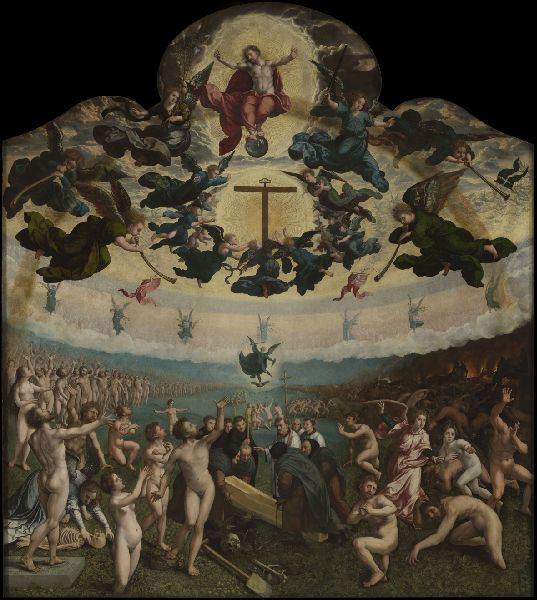 Bernard van Orley, The Last Judgement and the Seventh Act of Mercy: Burying the Dead