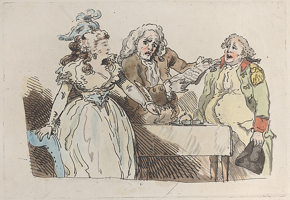 Thomas Rowlandson, A Young Woman (Heiress) Prepares to Sign a Document