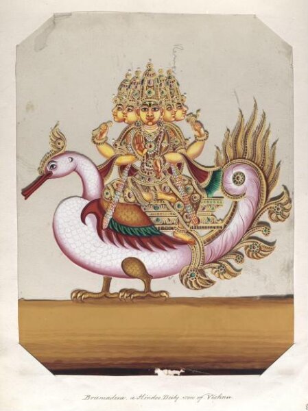 Unknown, One of sixteen mica paintings depicting Hindu deities and festival processions with decorated cars.