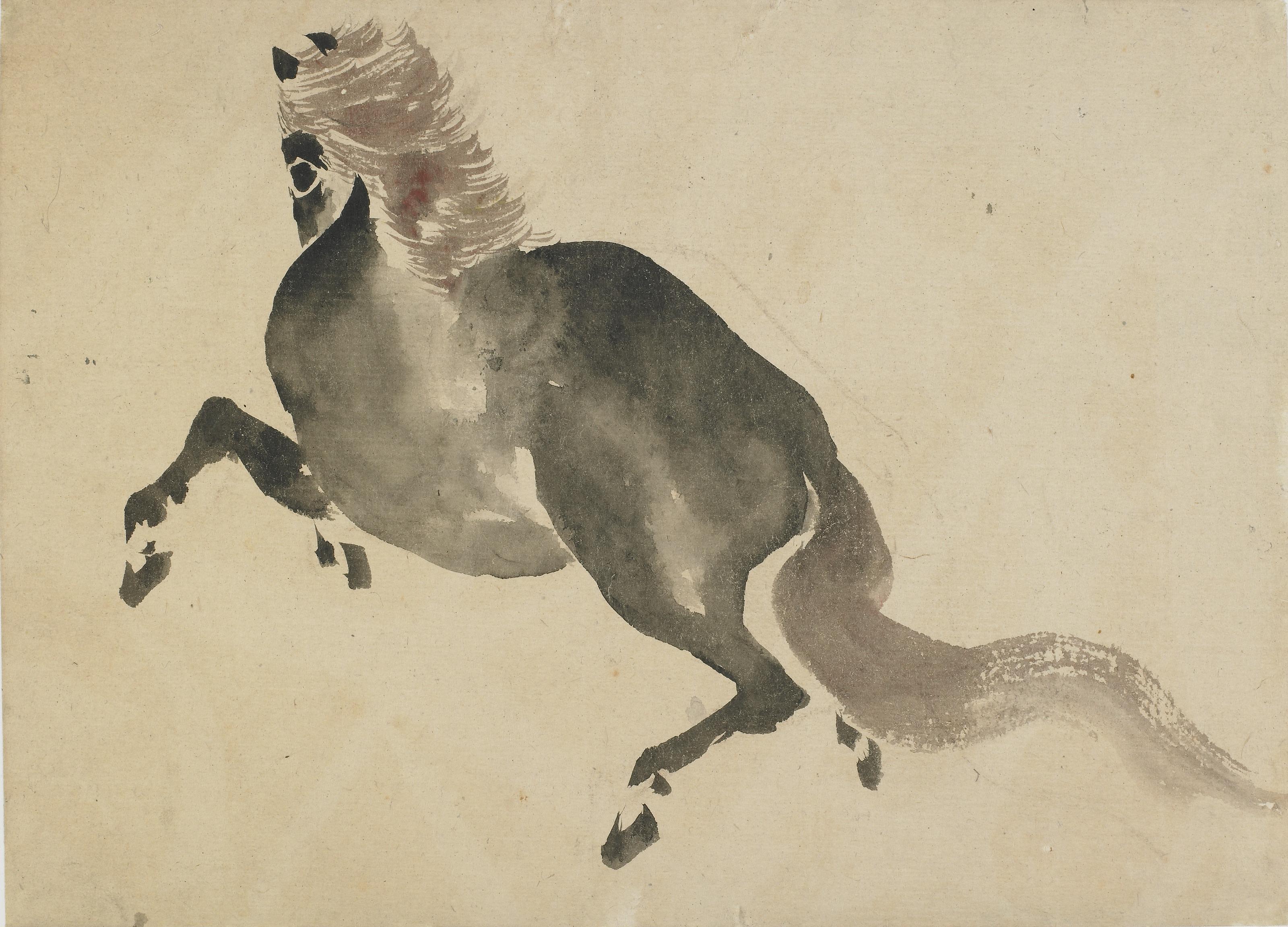 Katsushika Hokusai, A Running horse