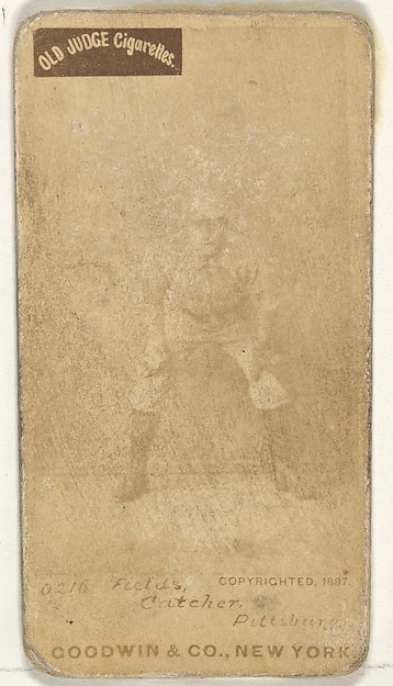 Goodwin & Company, John Joseph "Jocko" Fields, Catcher, Pittsburgh, from the Old Judge series (N172) for Old Judge Cigarettes