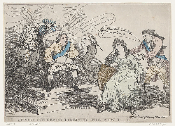 Thomas Rowlandson, Secret Influence Directing The New P-l-t [Parliament]