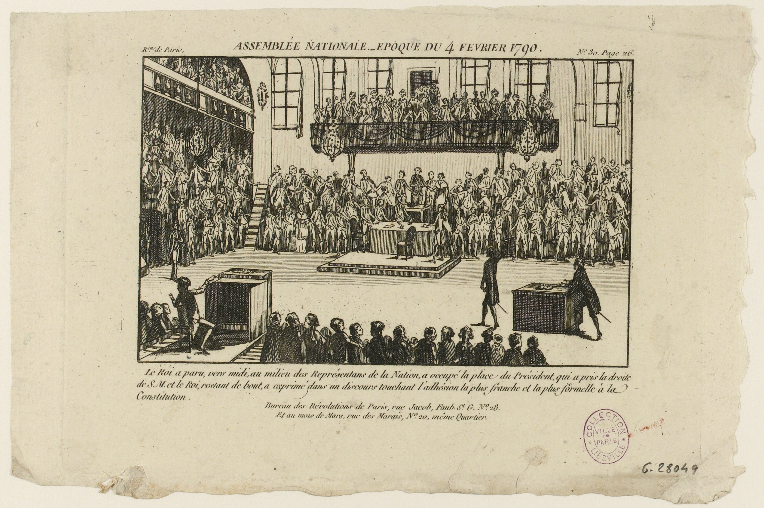 Anonyme, ASSEMBLEE NATIONALE - EPOQUE DU 4 FEVRIER 1790.