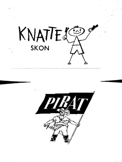 Knut Borg, Drawing, advertising for Oscaria Skofabrik. Knatteskon. Pirate.