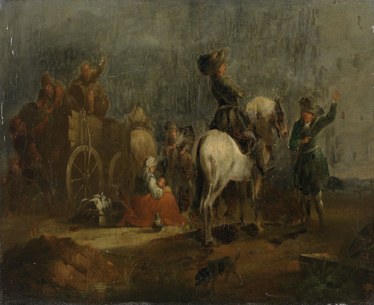August Querfurt, Fahrendes Volk mit Reiter bei der Rast (Nachfolger)