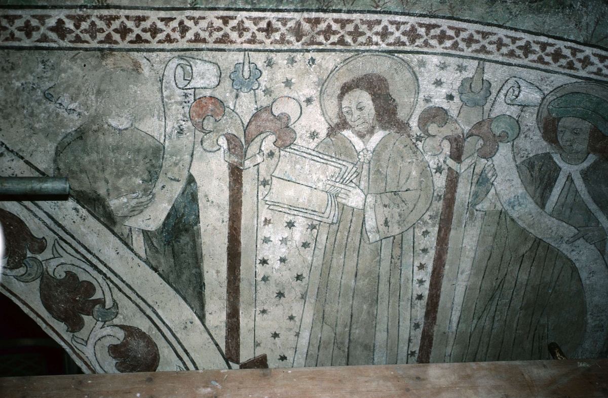 Rune Hammarling, Kalkmålning i Viksta kyrka, Viksta socken, Uppland 1986