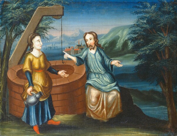 American 18th Century, Christ and the Woman of Samaria