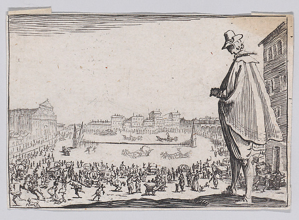 Anonymous, Reverse Copy of La Course de Chars sur la Place Santa Maria Novella a Florence (The Chariot Race on the Piazza Santa Maria Novella in Florence), from "Les Caprices" Series A, The Florence Set
