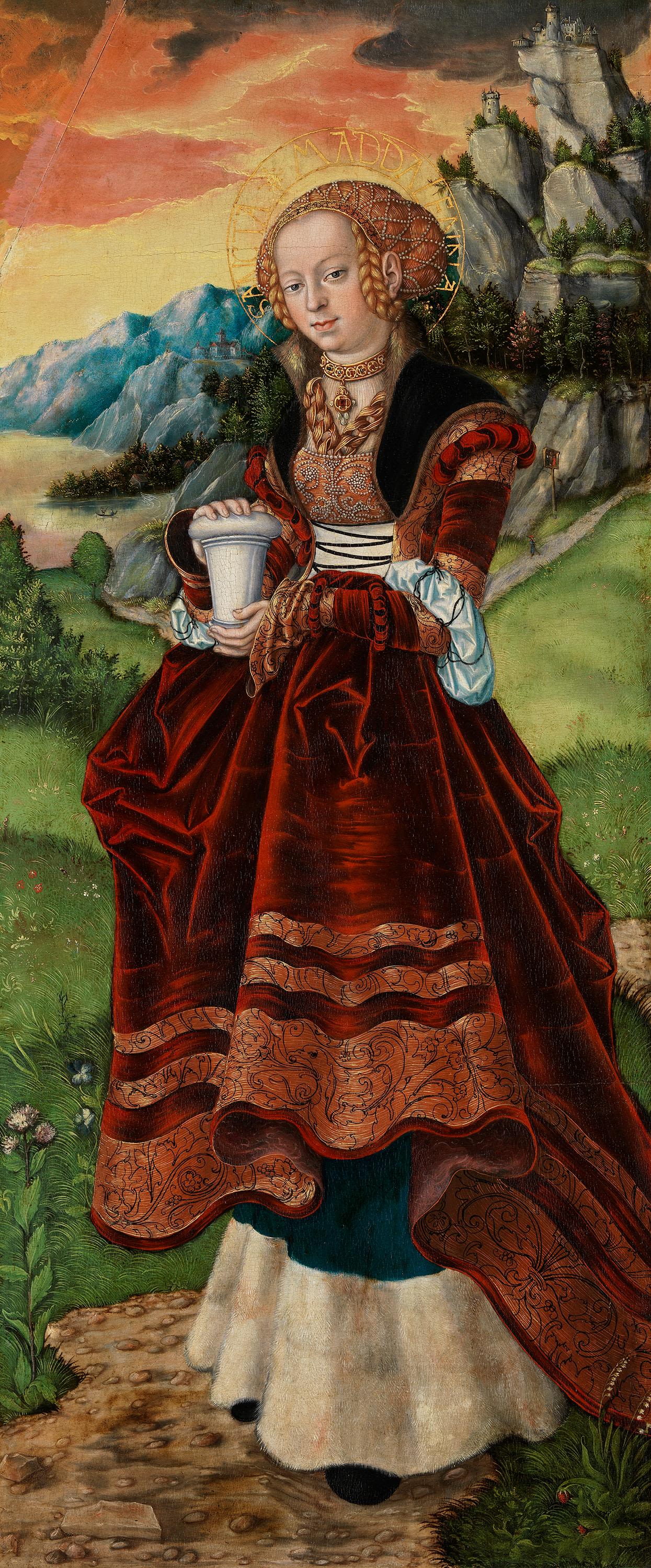 Lucas Cranach the Elder, Pfirtscher Altarpiece: Heilige Maria Magdalena