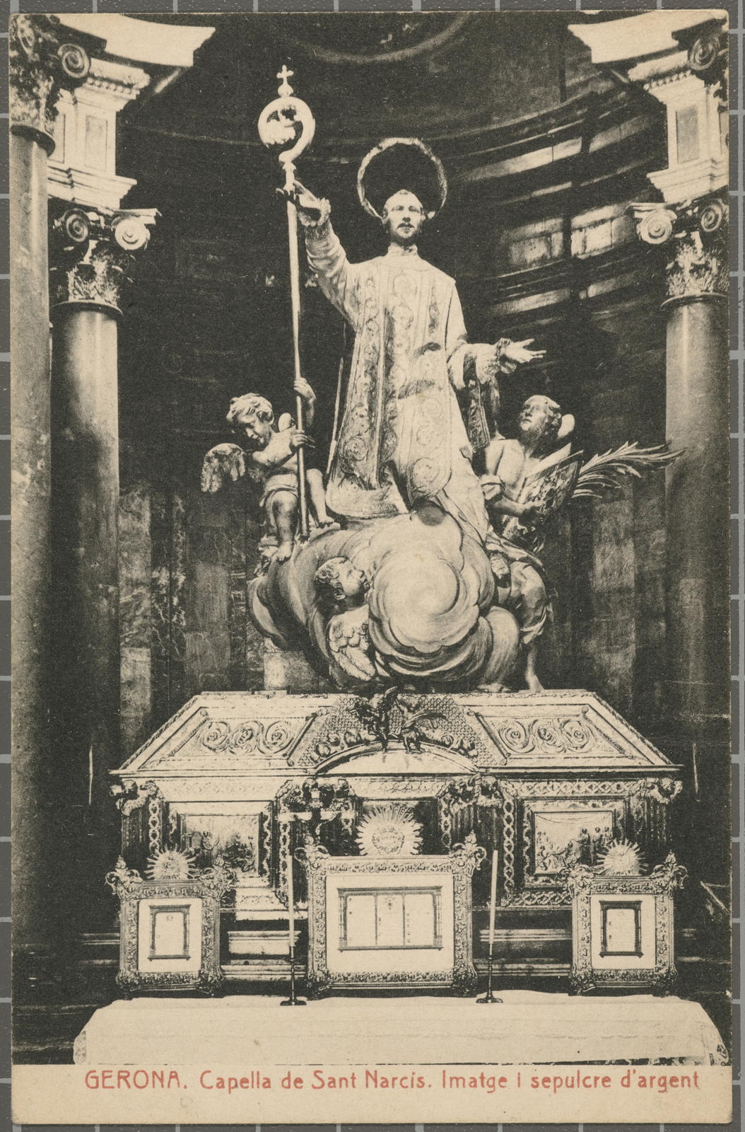 Desconegut, Gerona. Capella de Sant Narcís. Imatge i sepulcre d'argent