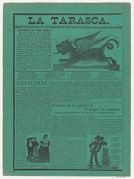 Anonymous, Broadsheet relating to 'la Tarasca' (the carnival monster)