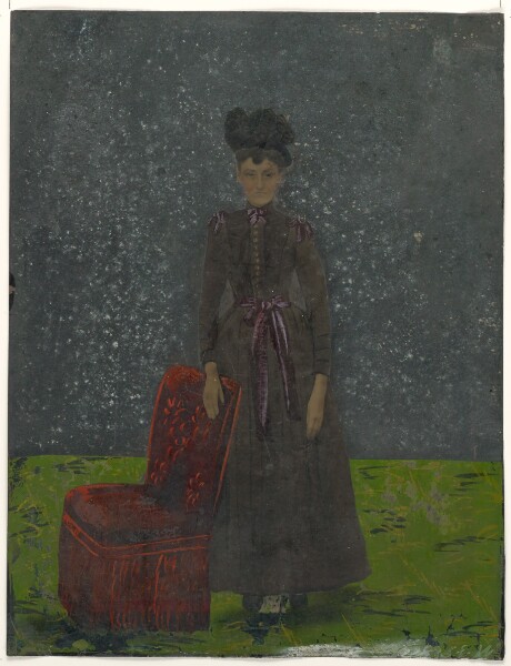 Unknown, [Portrait of woman and chair]
