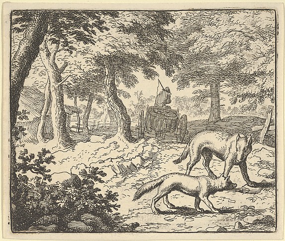 Allart van Everdingen, The Wolf Accuses Renard of Eating the Fish that He Stole from Hendrick van Alcmar's Renard The Fox