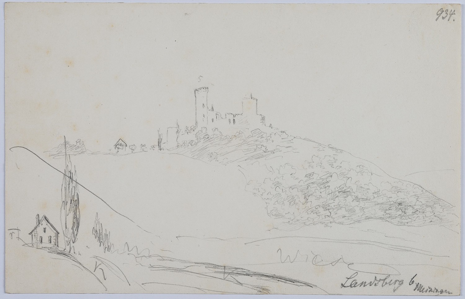 Rudolf Lutter, Meiningen (Thüringen): Burg Landsberg aus der Ferne