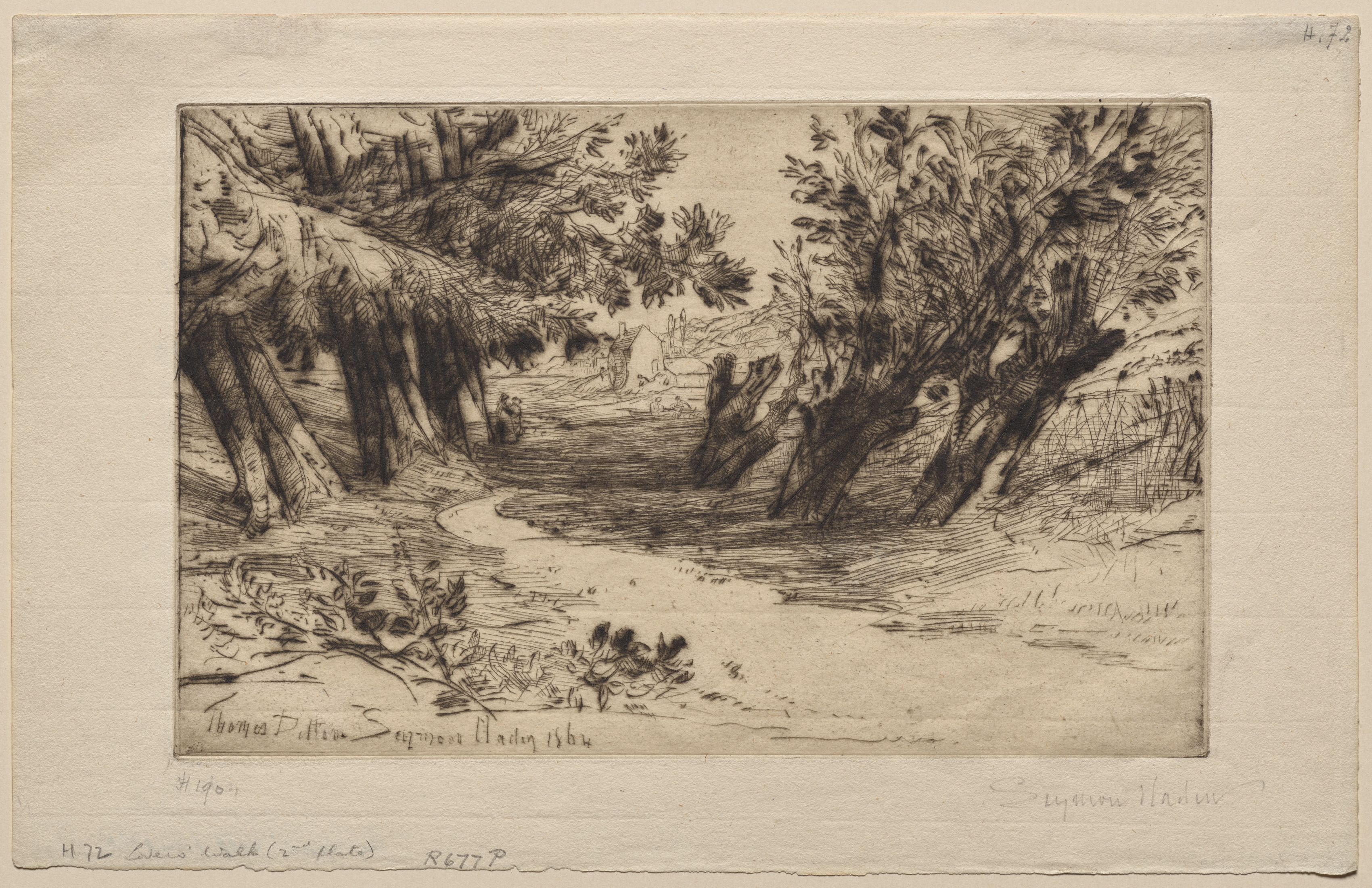 Francis Seymour Haden, The Lovers' Walk (The Second Plate)