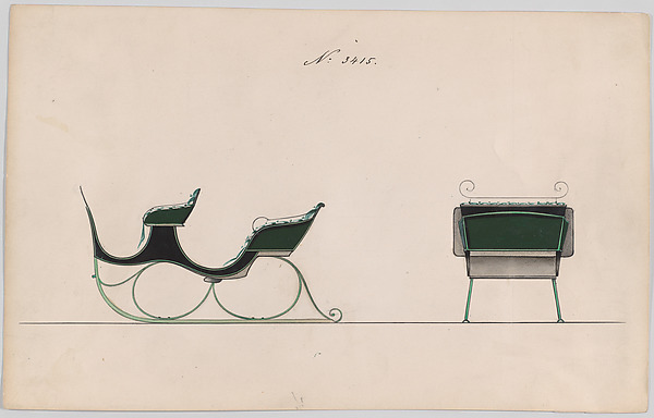 Brewster & Co., Design for 4 Seat Sleigh, no. 3415