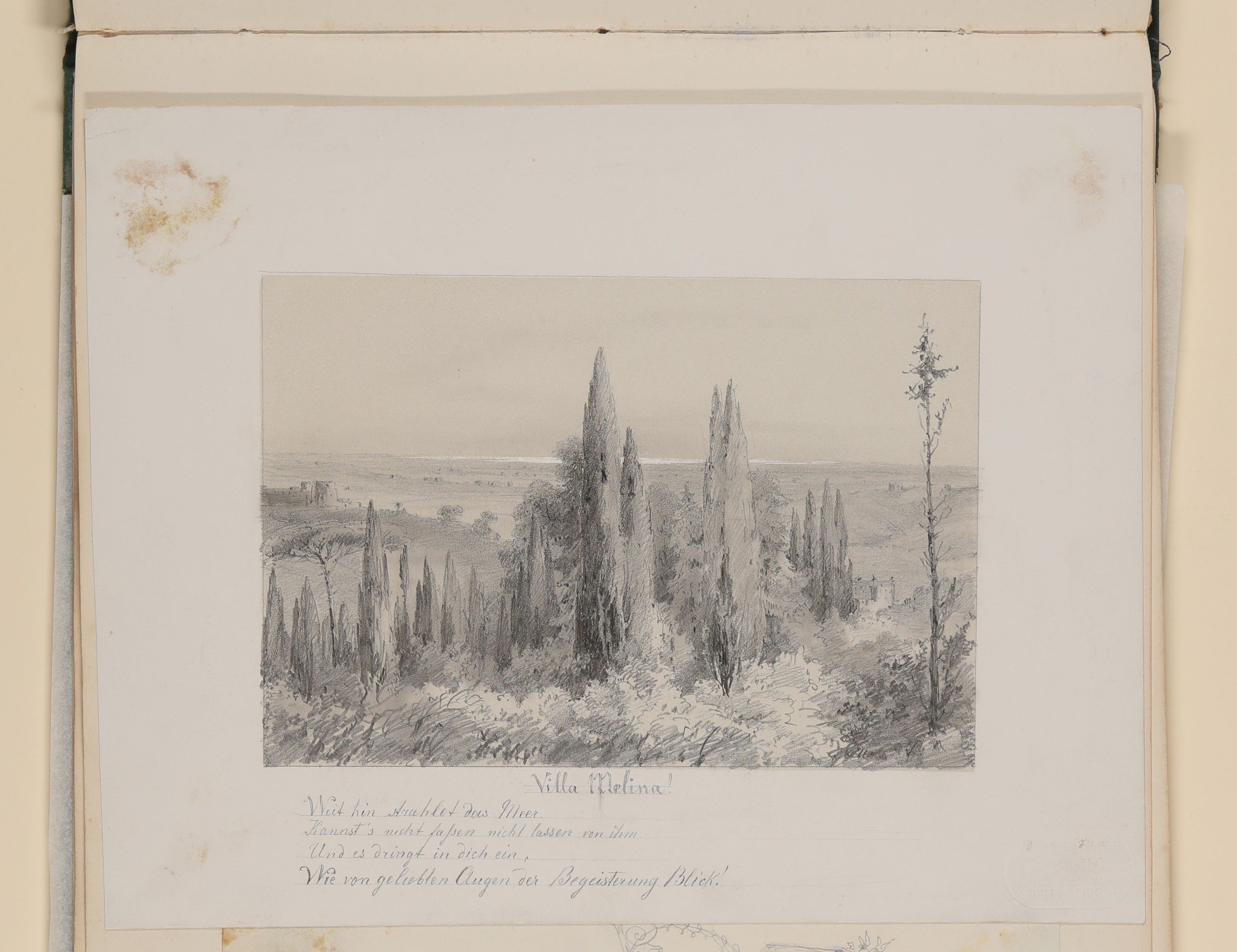 Maximiliane von Arnim, Villa Melina [aus einem Album aus dem Besitz der Bettine-Töchter]
